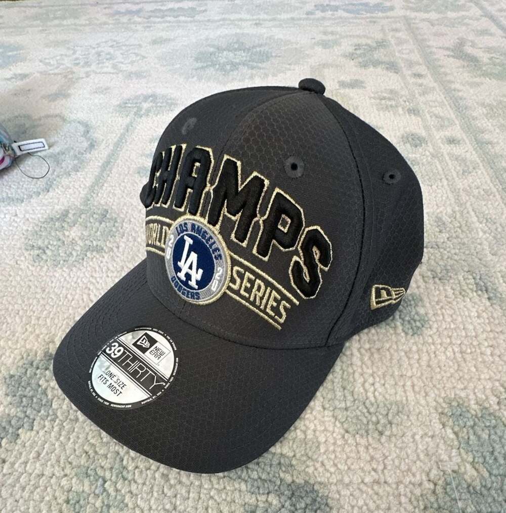 New Era 39Thirty Los Angeles Dodgers 2020 World Series Champions On-Field Cap